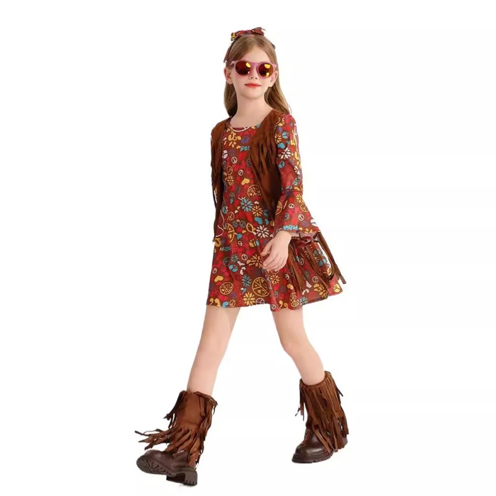 ملابس أطفال للكرنفال، طقم سترة من الدنيم المطبوع، زي حفلات، فستان أداء عتيق الطراز للأطفال من 3-8 سنوات، ملابس أعياد الميلاد ملابس أطفال للكرنفال، طقم سترة من الدنيم المطبوع، زي حفلات، فستان أداء عتيق الطراز للأطفال من 3-8 سنوات، ملابس أعياد الميلاد