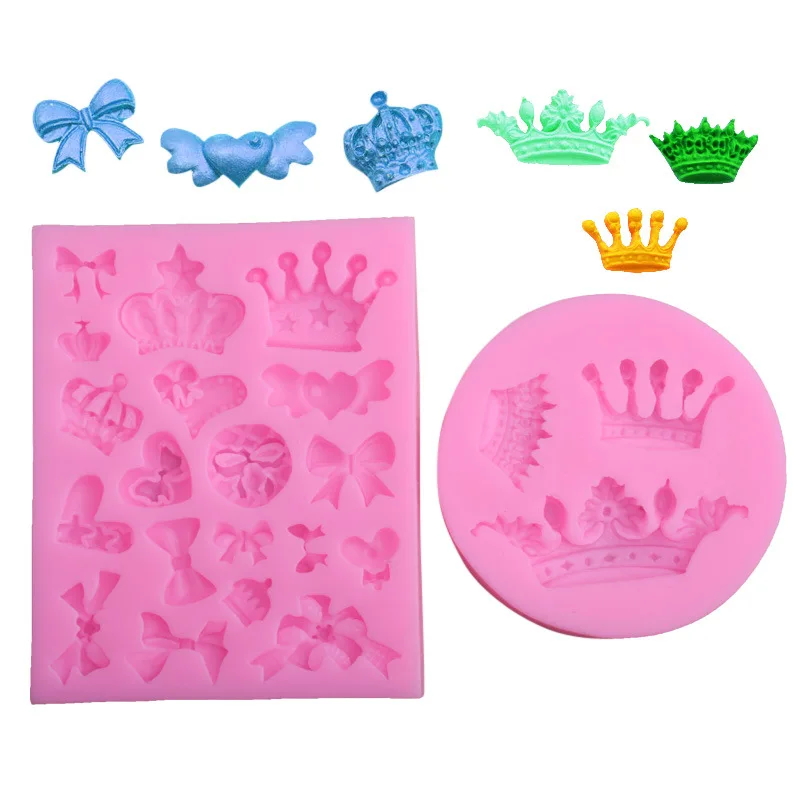 3D Crown Bowknot Silicone Cake Molds DIY Chocolate Candy Fondant Jelly Decorating Mould Bakery Kitchen Pastry Baking Tools
3D Crown Bowknot Silicone Cake Molds DIY Chocolate Candy Fondant Jelly Decorating Mould Bakery Kitchen Pastry Baking Tools