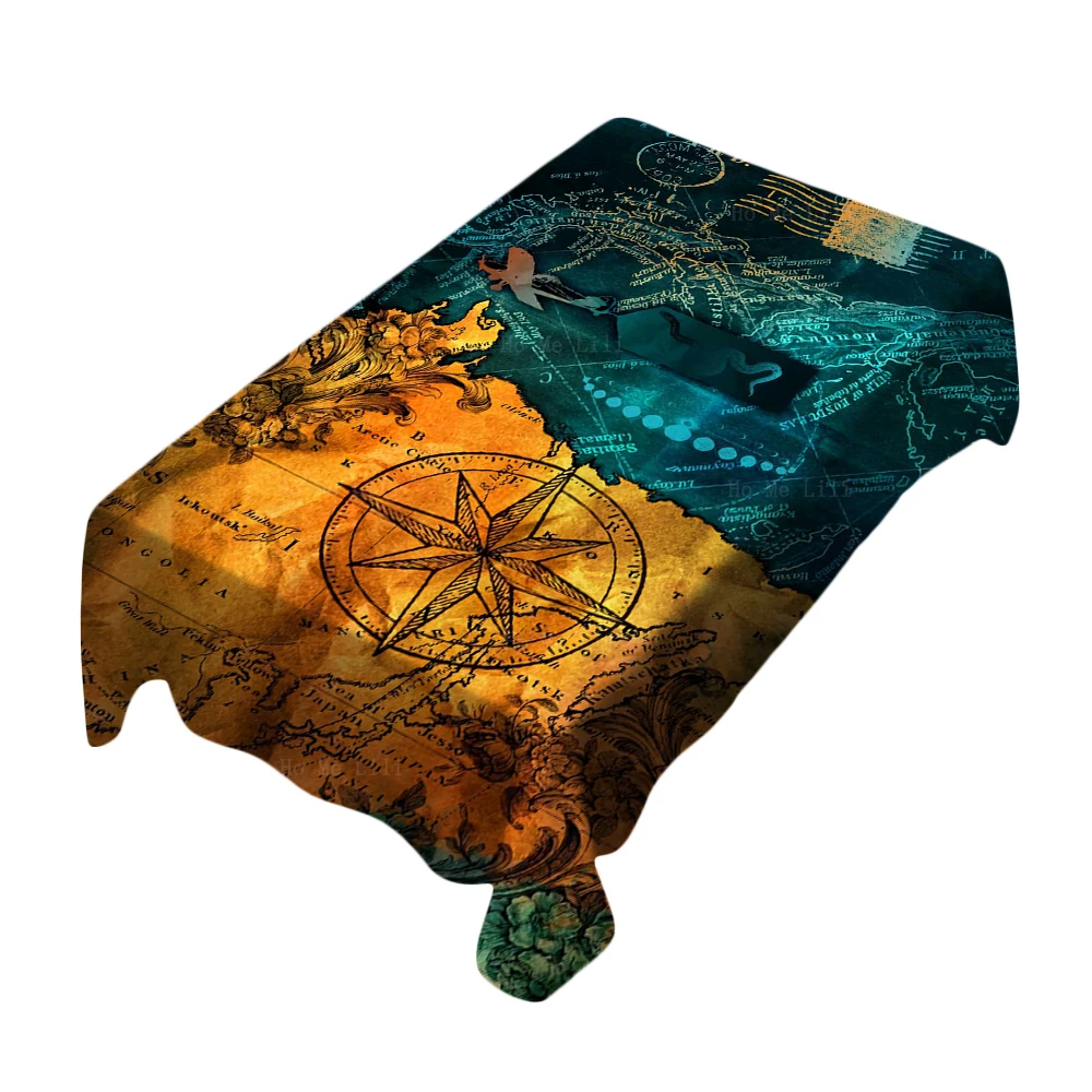 18th Century Map Flower Compass Blue And Orange Patchwork Retro Rectangle Tablecloth By Ho Me Lili For Tabletop Decor
18th Century Map Flower Compass Blue And Orange Patchwork Retro Rectangle Tablecloth By Ho Me Lili For Tabletop Decor