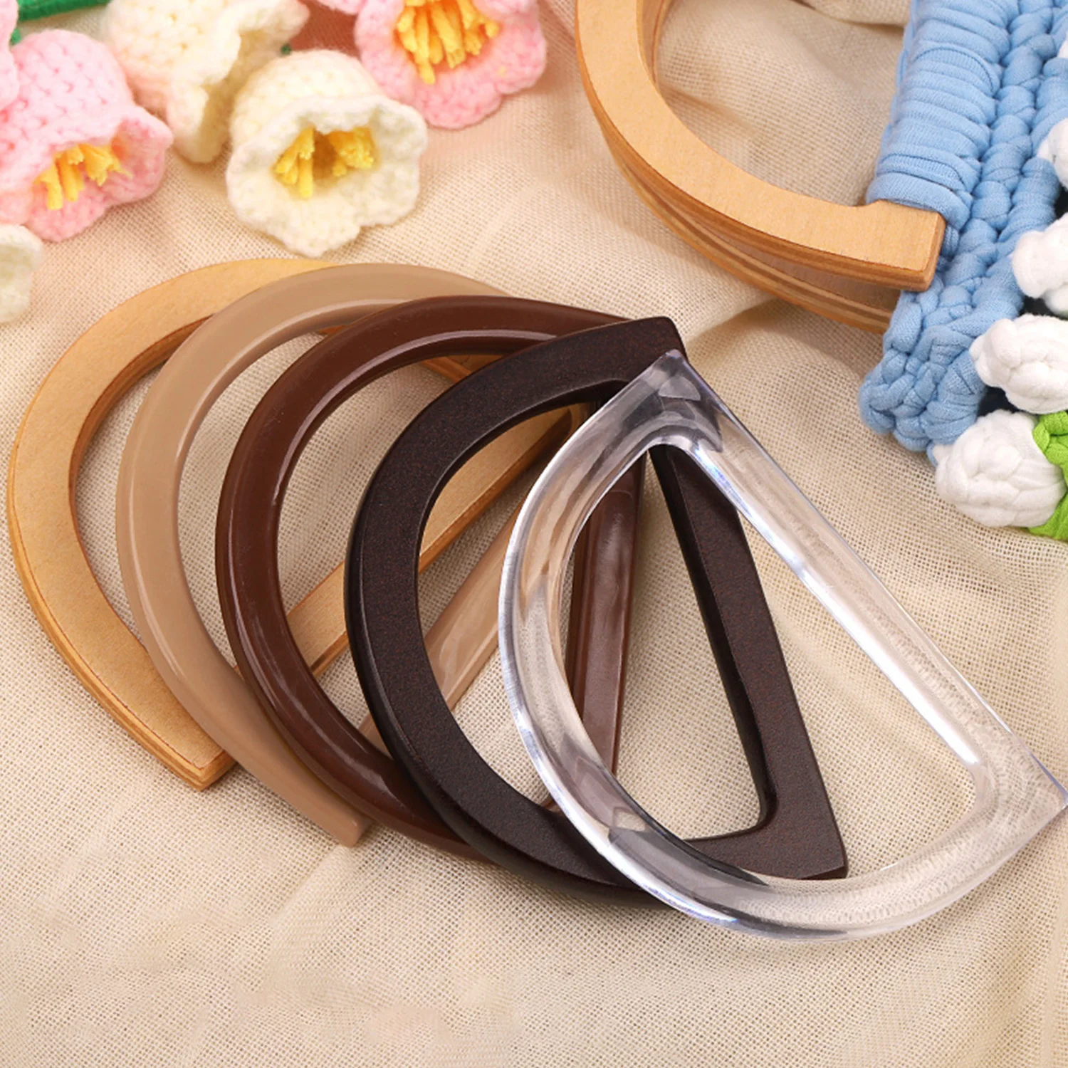 2Pcs D-shaped Bag Handle Plastic DIY Crocheted Handbag Handles Knitted Bag Purse Handles Handcraft Bags Accessories
2Pcs D-shaped Bag Handle Plastic DIY Crocheted Handbag Handles Knitted Bag Purse Handles Handcraft Bags Accessories
