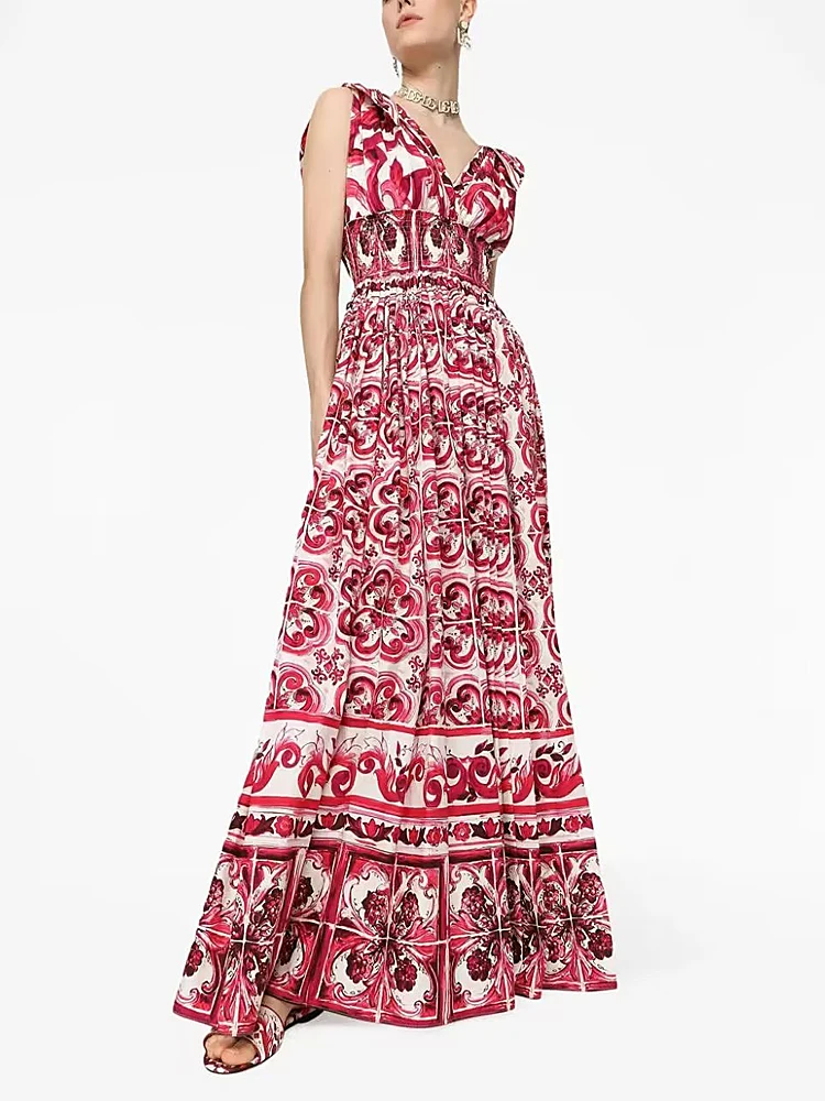 Fashion Women'S New Summer High Quality Elasticity Printi Pleated Bohemian Sexy Party Beach Casual Elegant Super Maxi Dress
Fashion Women'S New Summer High Quality Elasticity Printi Pleated Bohemian Sexy Party Beach Casual Elegant Super Maxi Dress