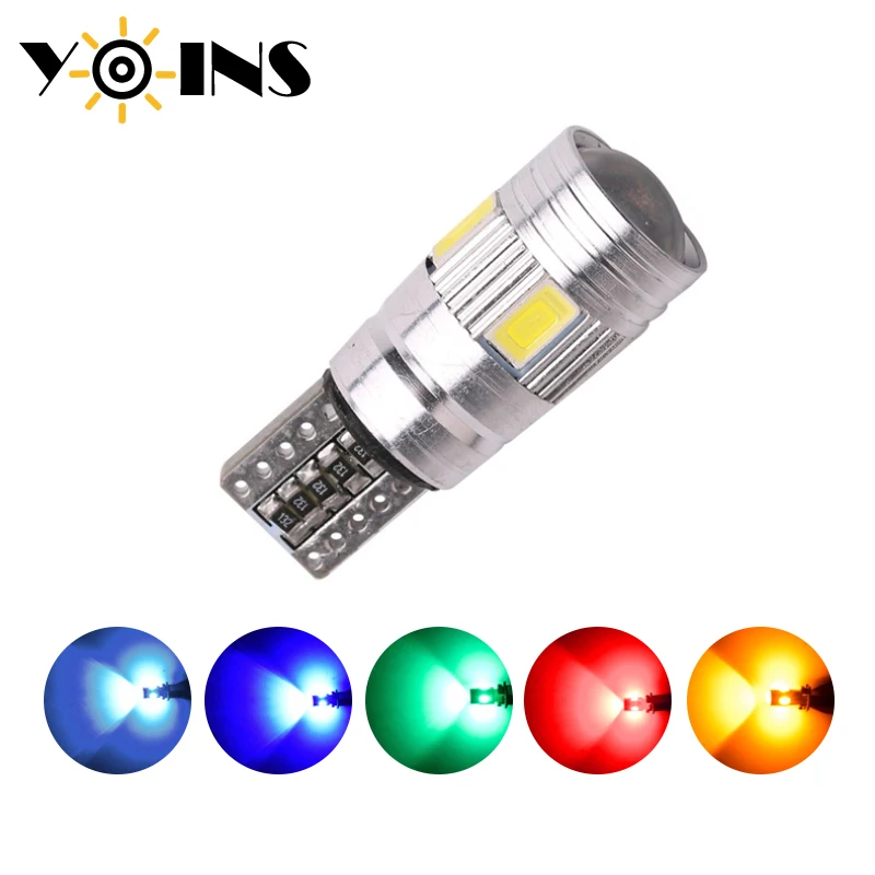 

1/6/10pcs Car LED Light T10 194 W5W Canbus No Error 6 SMD 5630 5730 LED Light Auto Clearance Lamp Interior Dome Map Trunk Bulbs