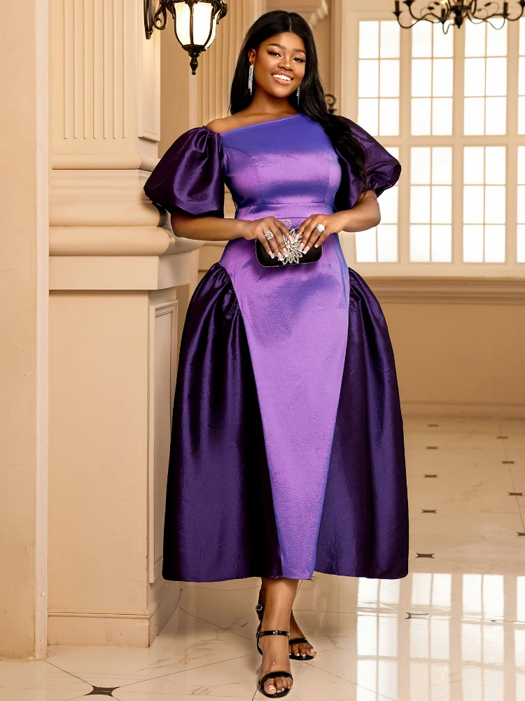 One Shoulder Dresses for Women Short Lantern Sleeves Patchwork A Line Female Fashion Elegant Simple Party Clubwear Evening Gowns
One Shoulder Dresses for Women Short Lantern Sleeves Patchwork A Line Female Fashion Elegant Simple Party Clubwear Evening Gowns