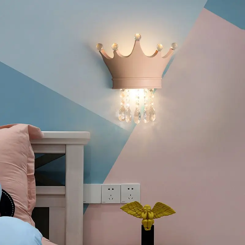 Girl Bedside Lamps Crystal Pendant Crown Wall Lamp Modern Luxury Children's Bedroom Princess Room Decor Night Lights Wall Light
Girl Bedside Lamps Crystal Pendant Crown Wall Lamp Modern Luxury Children's Bedroom Princess Room Decor Night Lights Wall Light