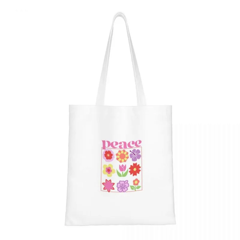 Flowery Peace Shopping Bags Canvas The Tote Bag Folding Shopping Bag Ladies Shoulder Casual Tote Travel Handbag
Flowery Peace Shopping Bags Canvas The Tote Bag Folding Shopping Bag Ladies Shoulder Casual Tote Travel Handbag