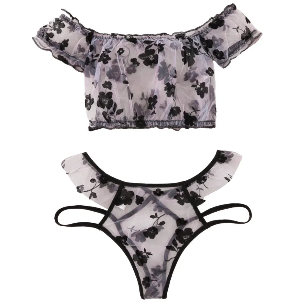 Sexy Women Underwear Embroidery G-String Thong Sleepwear Lingerie Sets See Through Lingerie Female Transparent Pajamas Suits
Sexy Women Underwear Embroidery G-String Thong Sleepwear Lingerie Sets See Through Lingerie Female Transparent Pajamas Suits