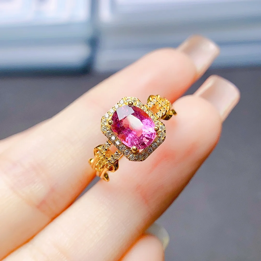FS S925 Sterling Silver 6*8 Natural Tourmaline Ring With Certificate Fine Charm Fashion Wedding Jewelry for Women MeiBaPJ
FS S925 Sterling Silver 6*8 Natural Tourmaline Ring With Certificate Fine Charm Fashion Wedding Jewelry for Women MeiBaPJ