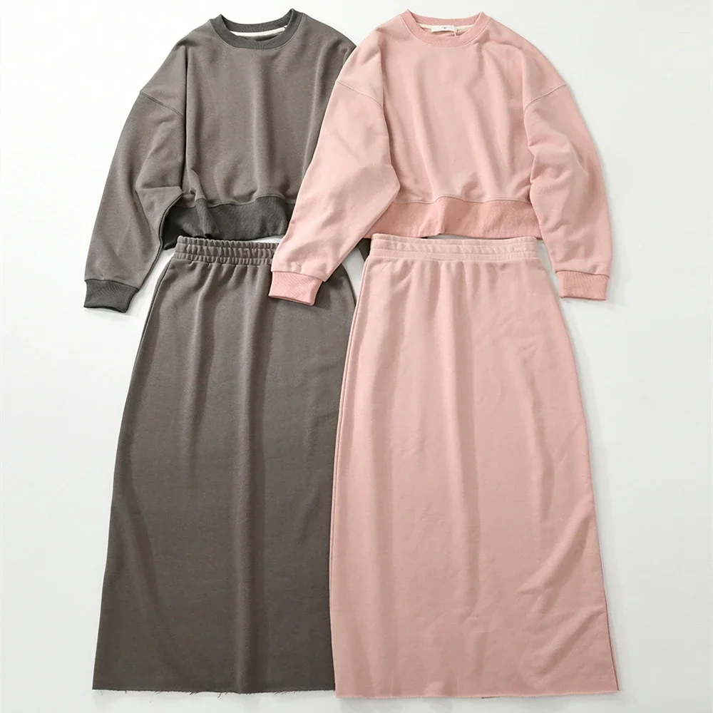 Leisure Minimalist Basic Cotton Long Sleeve Drop Shoulder Pullover Sweater Pencil Long Skirt Matching Sets Casual Dress Sets
Leisure Minimalist Basic Cotton Long Sleeve Drop Shoulder Pullover Sweater Pencil Long Skirt Matching Sets Casual Dress Sets