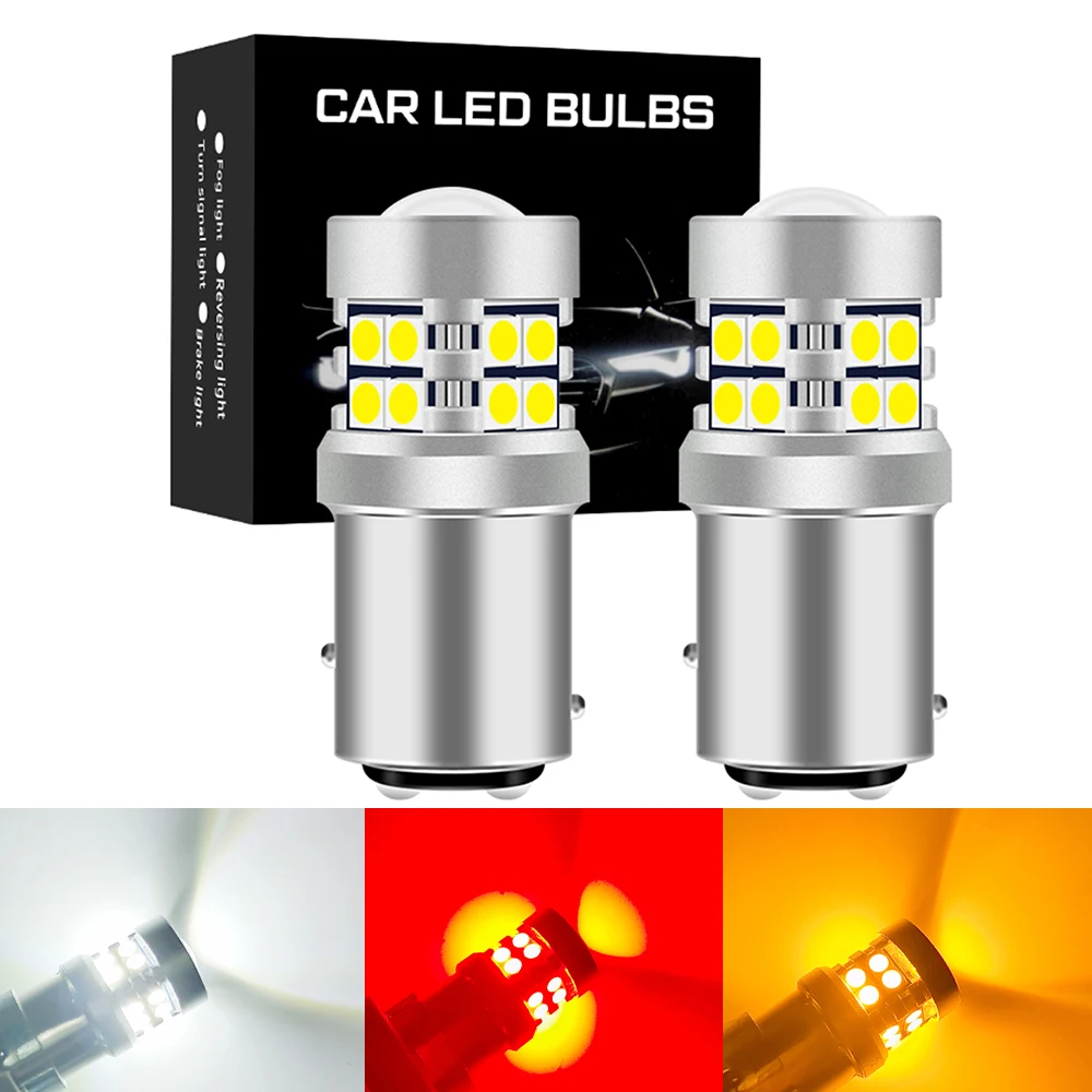 

2X 1156 BA15S P21W BAU15S PY21W P21/5W 1157 7443 7440 3157 3156 LED Bulbs Car Turn Signal Light Brake Reverse Parking Lamps 12v