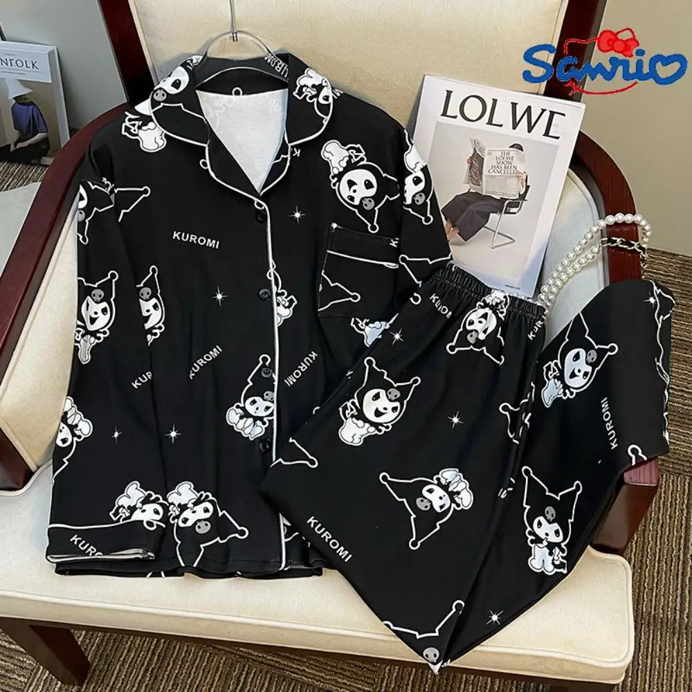 Autumn Sanrio My Melody Kuromi Long Sleeve Pajamas Women's Cardigan Casual Outwear Home Furnishing Set
Autumn Sanrio My Melody Kuromi Long Sleeve Pajamas Women's Cardigan Casual Outwear Home Furnishing Set