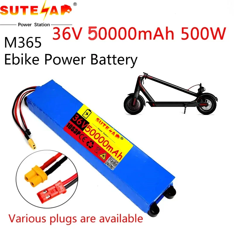 36V Battery 50Ah 18650 lithium battery pack 10S3P 50000mah 500W Same port 42V Electric Scooter M365 ebike Power Battery with BMS
36V Battery 50Ah 18650 lithium battery pack 10S3P 50000mah 500W Same port 42V Electric Scooter M365 ebike Power Battery with BMS