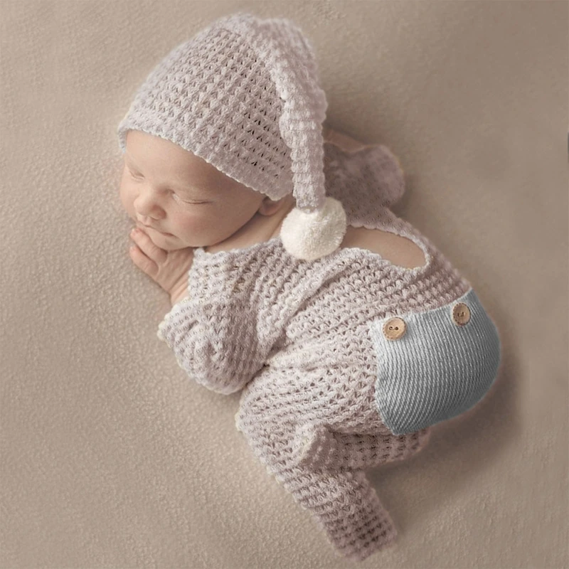 Newborn Photography Props 0-12 Month Baby Boy Girl Overall Romper and Sleepy Hat Jumpsuit Set Boy Girl Photo Outfit
Newborn Photography Props 0-12 Month Baby Boy Girl Overall Romper and Sleepy Hat Jumpsuit Set Boy Girl Photo Outfit