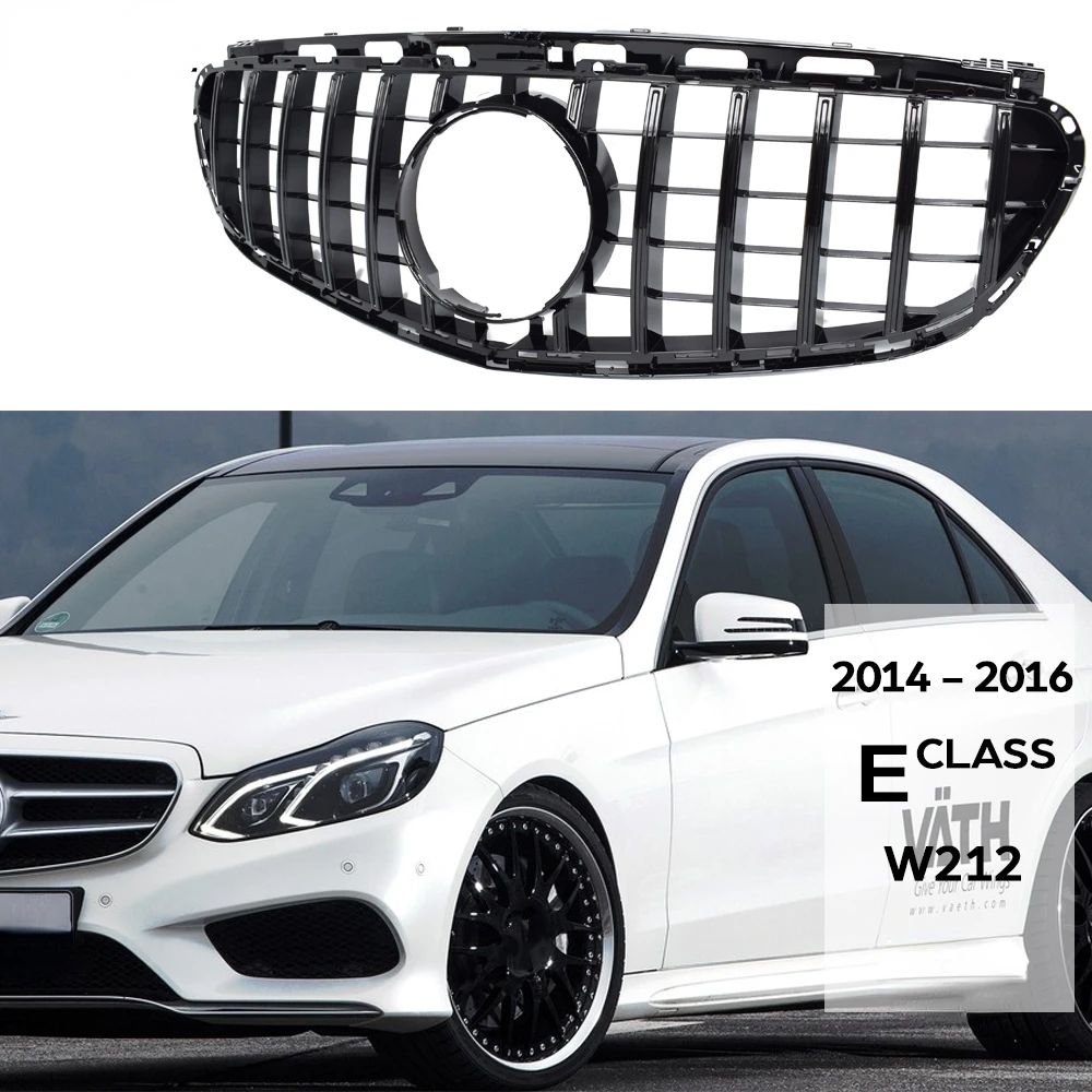 

For Facelifted W212 Grill, Black Panamericana Style Front Grille For Mercedes E Class 2014 - 2016 E Class Sedan W212 Wagon S212