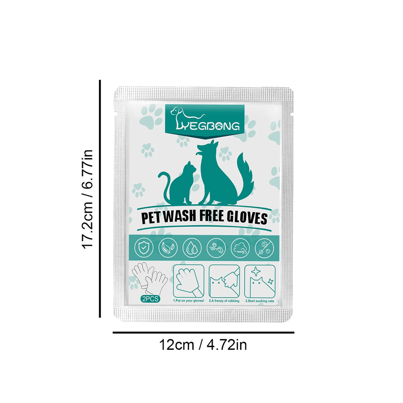 Dog Glove Wipes For Dogs Cats Pet Wipes Cleaning Massage Gloves Itch