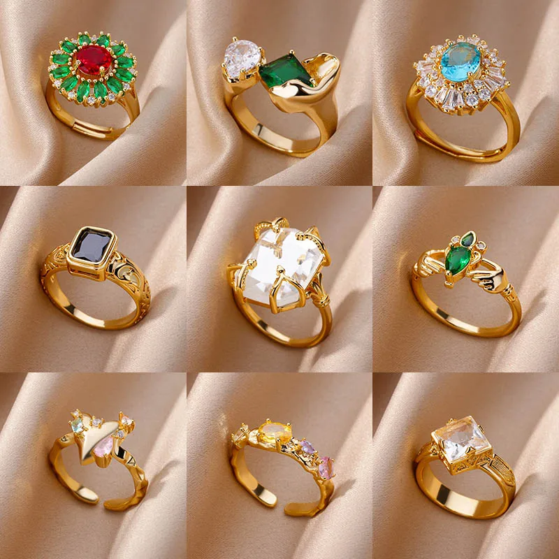 Zircon Square Wrapped Rings For Women Stainless Steel Gold Plated Ring Trending 2023 Wedding Party Aesthetic Jewelry Gift
Zircon Square Wrapped Rings For Women Stainless Steel Gold Plated Ring Trending 2023 Wedding Party Aesthetic Jewelry Gift