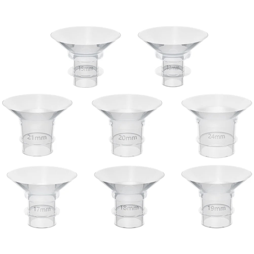 

8 Pcs Breast Pump Converter 15mm Flange Insert Inserts for Electric Wearable 19mm 17mm Silicone 13mm Hands-free 21mm