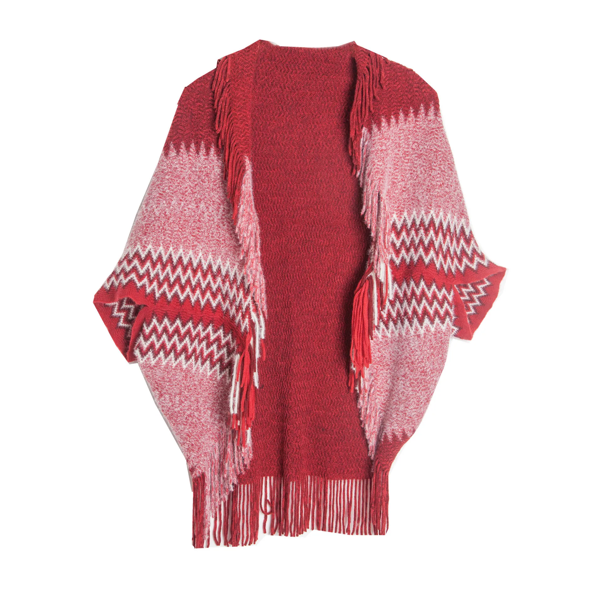 New Cuffs Spring Autumn Women Knitting Tassel Shawl Keep Warm Fashionable Street Poncho Lady Capes Red Cloaks
New Cuffs Spring Autumn Women Knitting Tassel Shawl Keep Warm Fashionable Street Poncho Lady Capes Red Cloaks