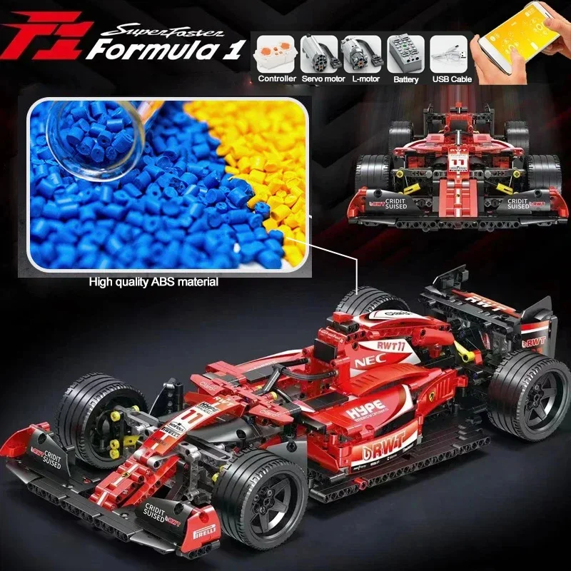 1280Pcs High-Tech Formula Cars 023005 Red F1 Building Blocks Sports Racing Cars Super Model Kits Bricks Toys for Kids Boys Gifts 1280Pcs High-Tech Formula Cars 023005 Red F1 Building Blocks Sports Racing Cars Super Model Kits Bricks Toys for Kids Boys Gifts