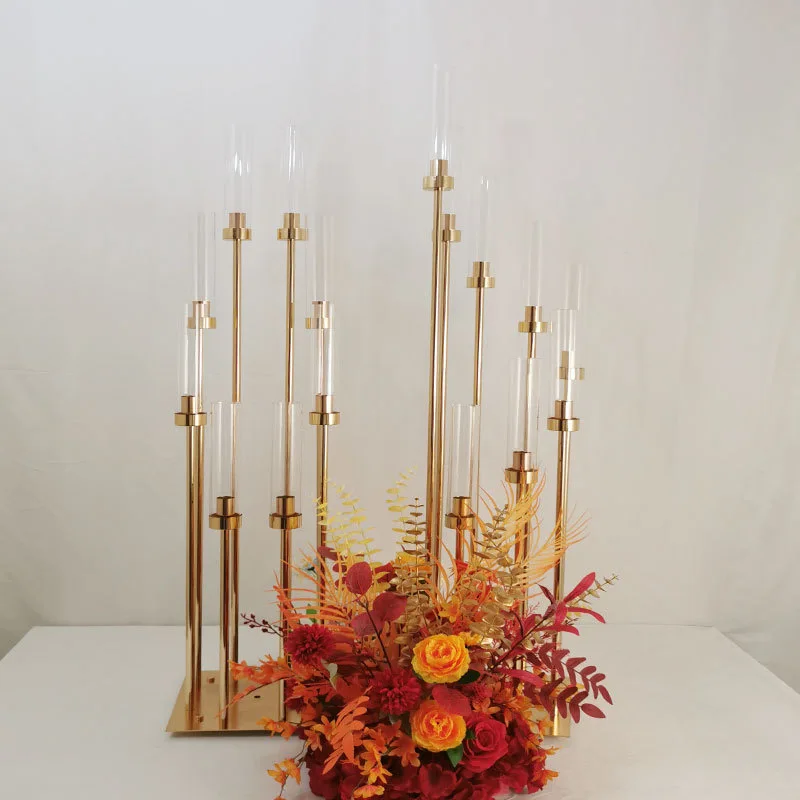 10PCS Stunning Gold Table Centerpiece Candle Holders Road Candlestick Metal Candelabra for Banquet Party Decor.
10PCS Stunning Gold Table Centerpiece Candle Holders Road Candlestick Metal Candelabra for Banquet Party Decor.