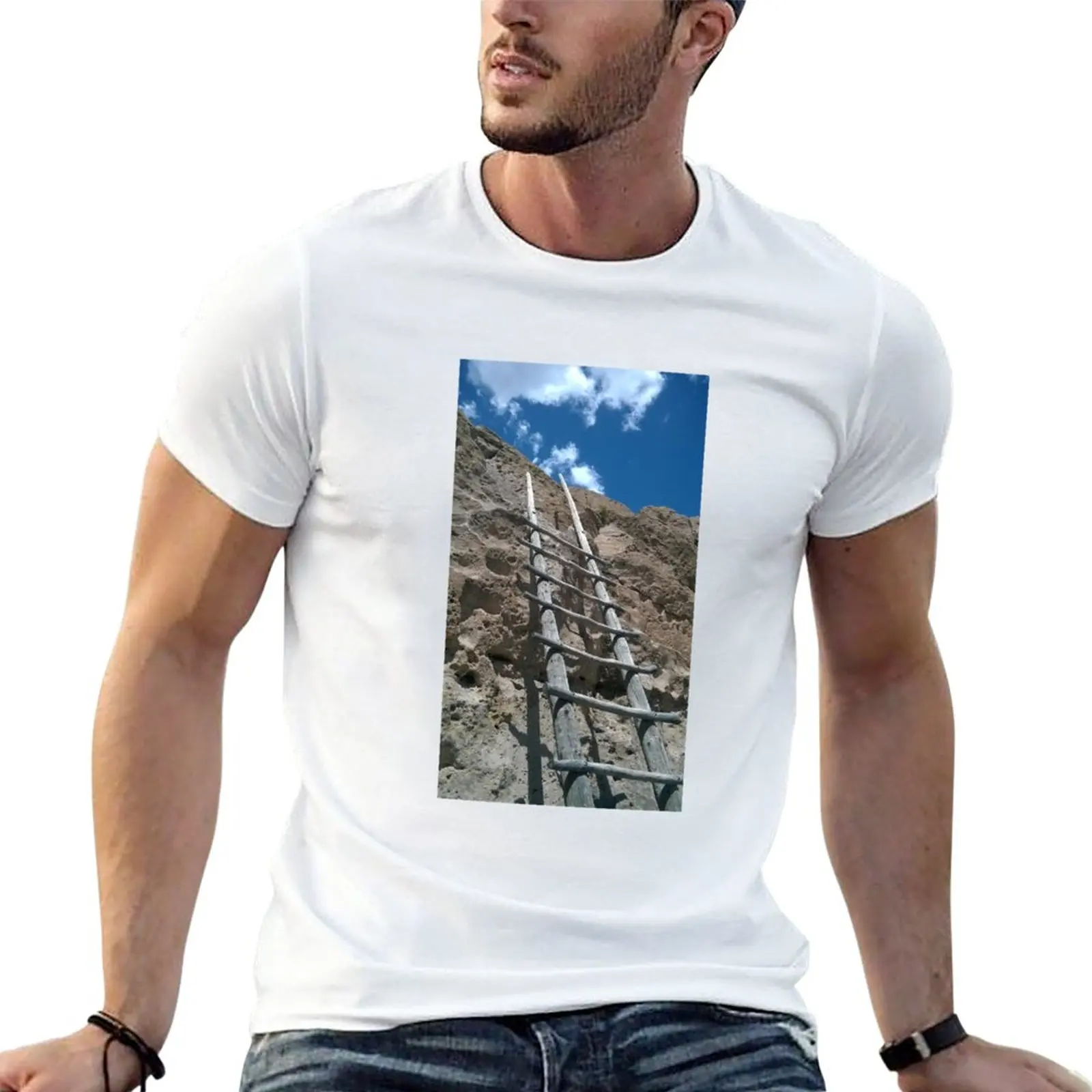 

New Ladder to the Sky, Bandelier National Monument T-Shirt summer clothes Blouse t shirt men