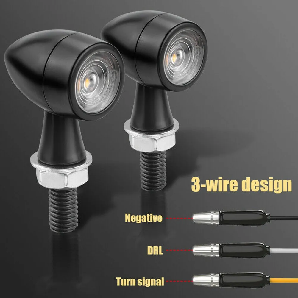 2PCS Universal LED Motorcycle Turn Signal Light 12v 8mm Waterproof Amber Flasher Indicator Blinker Rear Lamp 3 Wire
2PCS Universal LED Motorcycle Turn Signal Light 12v 8mm Waterproof Amber Flasher Indicator Blinker Rear Lamp 3 Wire