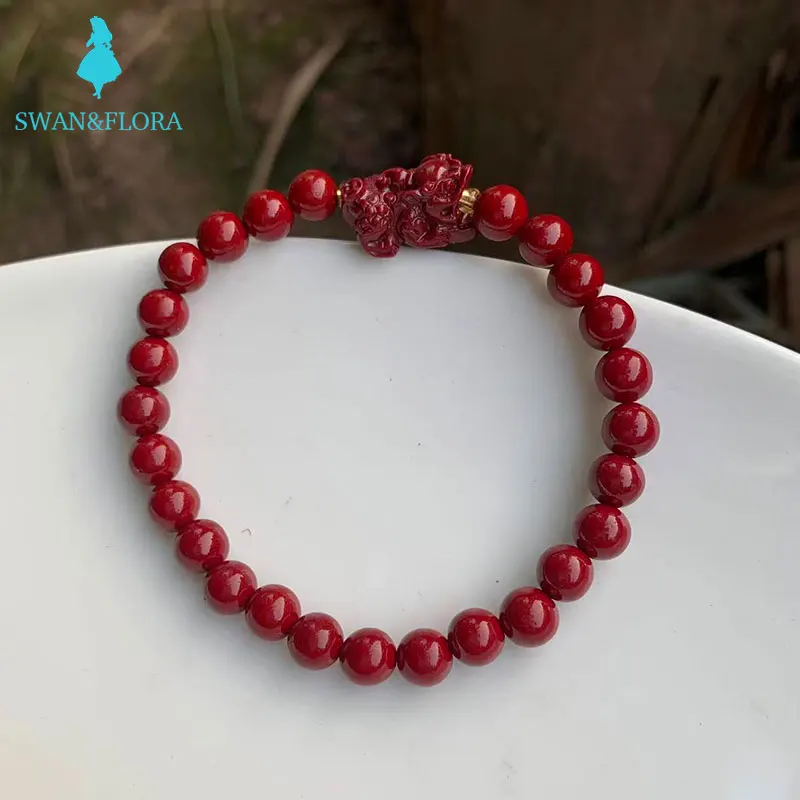 6MM Genuine Natural Cinnabar flower Bracelet Crystal Gift Woman Round Beads Jewelry Fine
6MM Genuine Natural Cinnabar flower Bracelet Crystal Gift Woman Round Beads Jewelry Fine