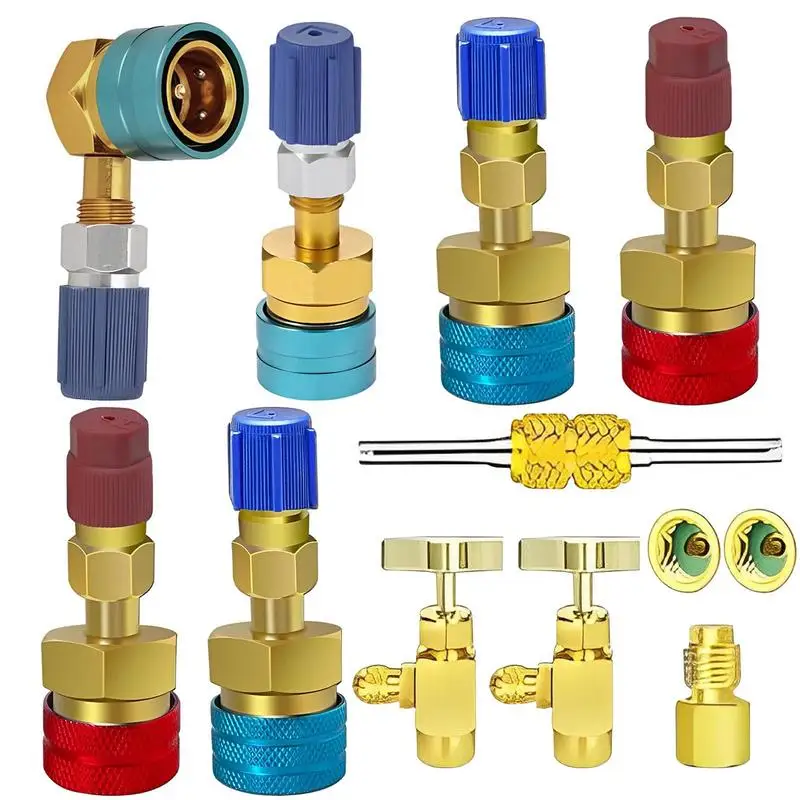 A/C Refrigerant Hose Adapter R1234YF To R134A Quick Couplers Brass Connector For AC Evacuation And Quick Recharging Hose
A/C Refrigerant Hose Adapter R1234YF To R134A Quick Couplers Brass Connector For AC Evacuation And Quick Recharging Hose
