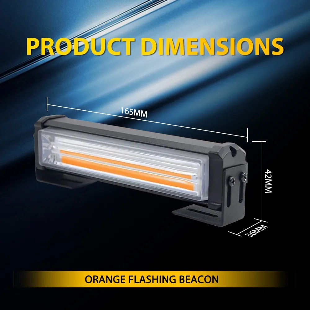 2Pcs Amber LED Strobe Flashing Lights Lamp Bars Turn Signal Lamp Emergency Light For Motorcycle Truck Bus 12-24V Waterproof 2Pcs Amber LED Strobe Flashing Lights Lamp Bars Turn Signal Lamp Emergency Light For Motorcycle Truck Bus 12-24V Waterproof