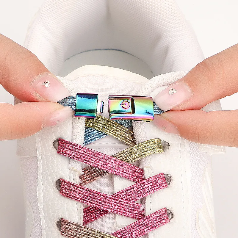 Colorful Elastic Laces Sneakers Press Lock Flat Shoelaces Without ties Kids Adult Rainbow No Tie Shoe laces Shoe Accessories
Colorful Elastic Laces Sneakers Press Lock Flat Shoelaces Without ties Kids Adult Rainbow No Tie Shoe laces Shoe Accessories