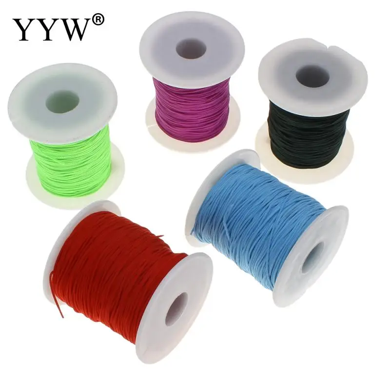 

80m/Roll 1mm 16 Colors Nylon Cord Thread Chinese Knot Macrame Cord Bracelet Braided String Diy Beading Shamballa String Thread