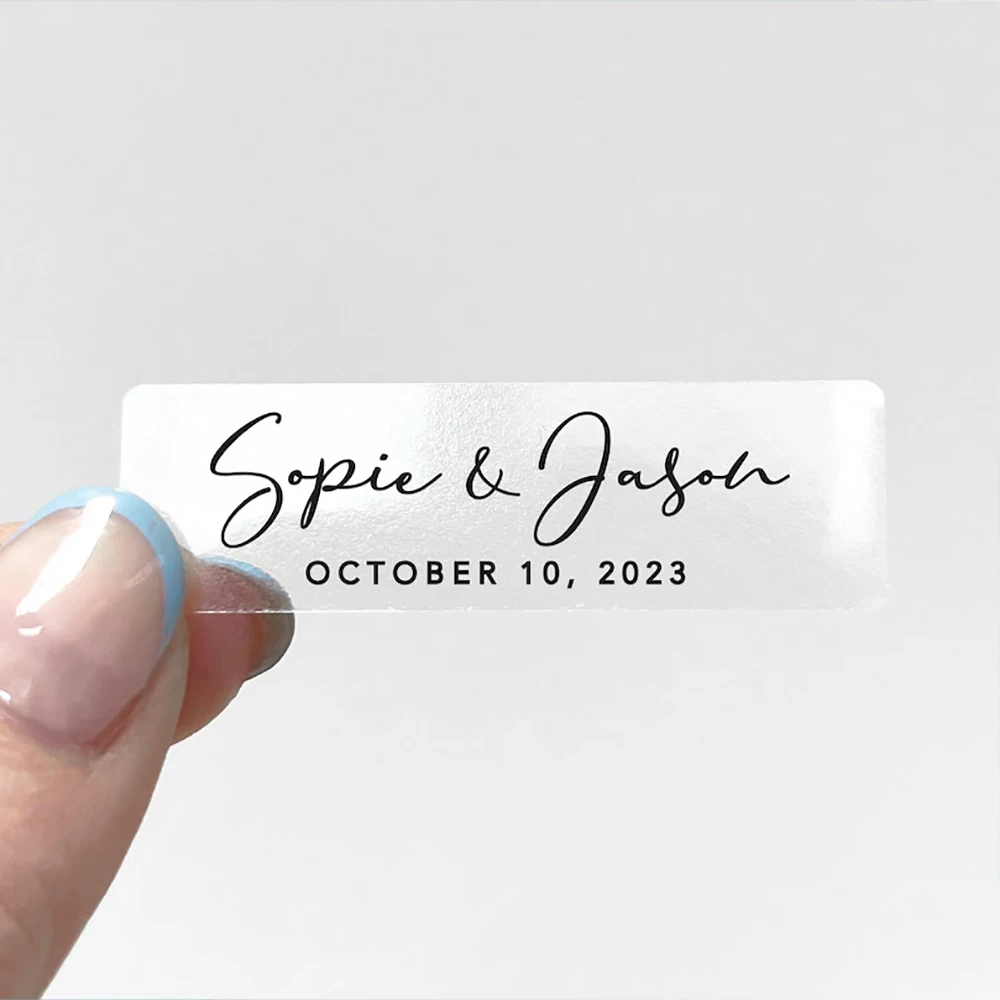 100pcs Personalized Transparent Stickers Wedding Favor Labels Custom Bridal Shower Gift Clear Wrapping Labels Gold Foil
100pcs Personalized Transparent Stickers Wedding Favor Labels Custom Bridal Shower Gift Clear Wrapping Labels Gold Foil