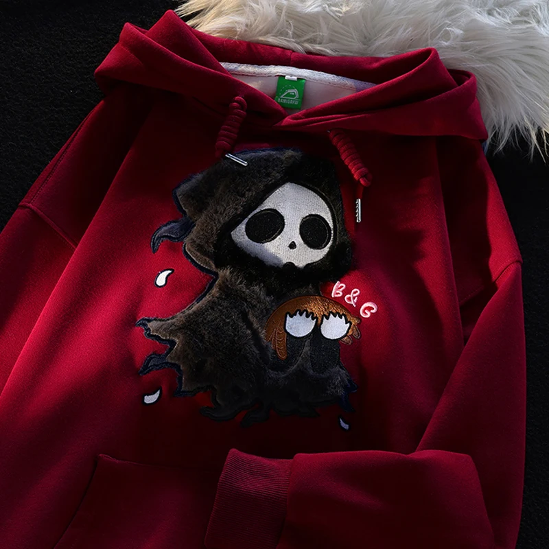 Y2k Woman Clothing Death Flocking Hoodies Pullover Sweatshirt High Street Anime Oversize Hip Hop Winter Clothes Long Sleeve Tops
Y2k Woman Clothing Death Flocking Hoodies Pullover Sweatshirt High Street Anime Oversize Hip Hop Winter Clothes Long Sleeve Tops