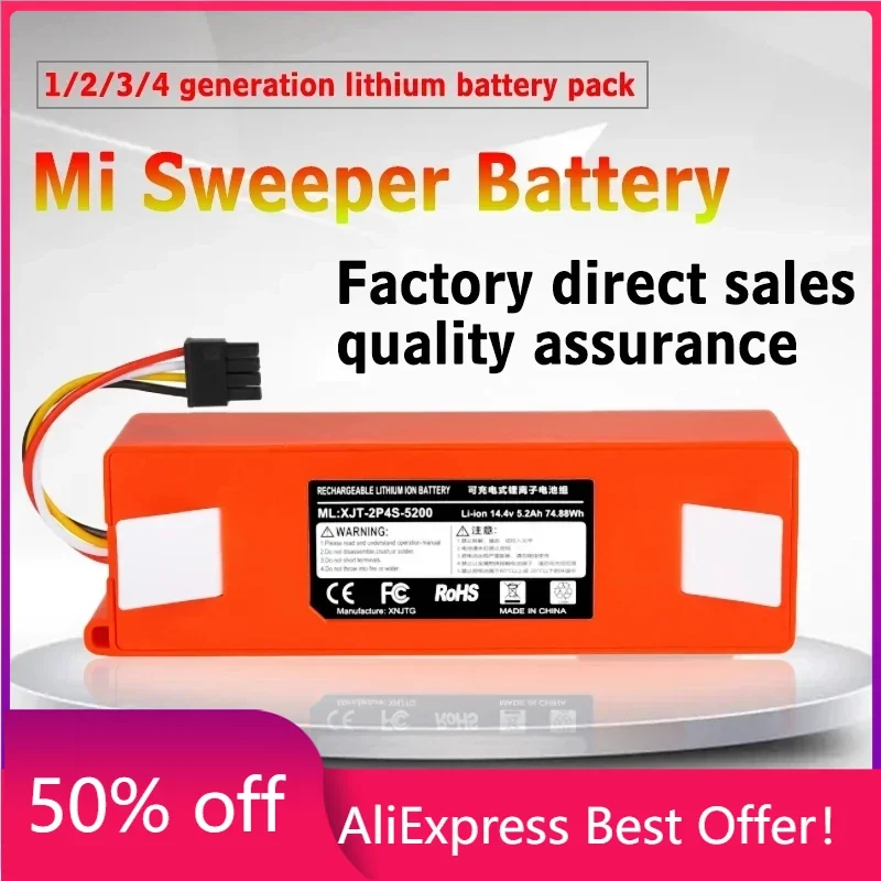 Original Robotic Vacuum Cleaner Replacement Battery for Xiaomi Robot Roborock S50 S51 S55 Accessory Spare Parts Li-ion Battery
Original Robotic Vacuum Cleaner Replacement Battery for Xiaomi Robot Roborock S50 S51 S55 Accessory Spare Parts Li-ion Battery