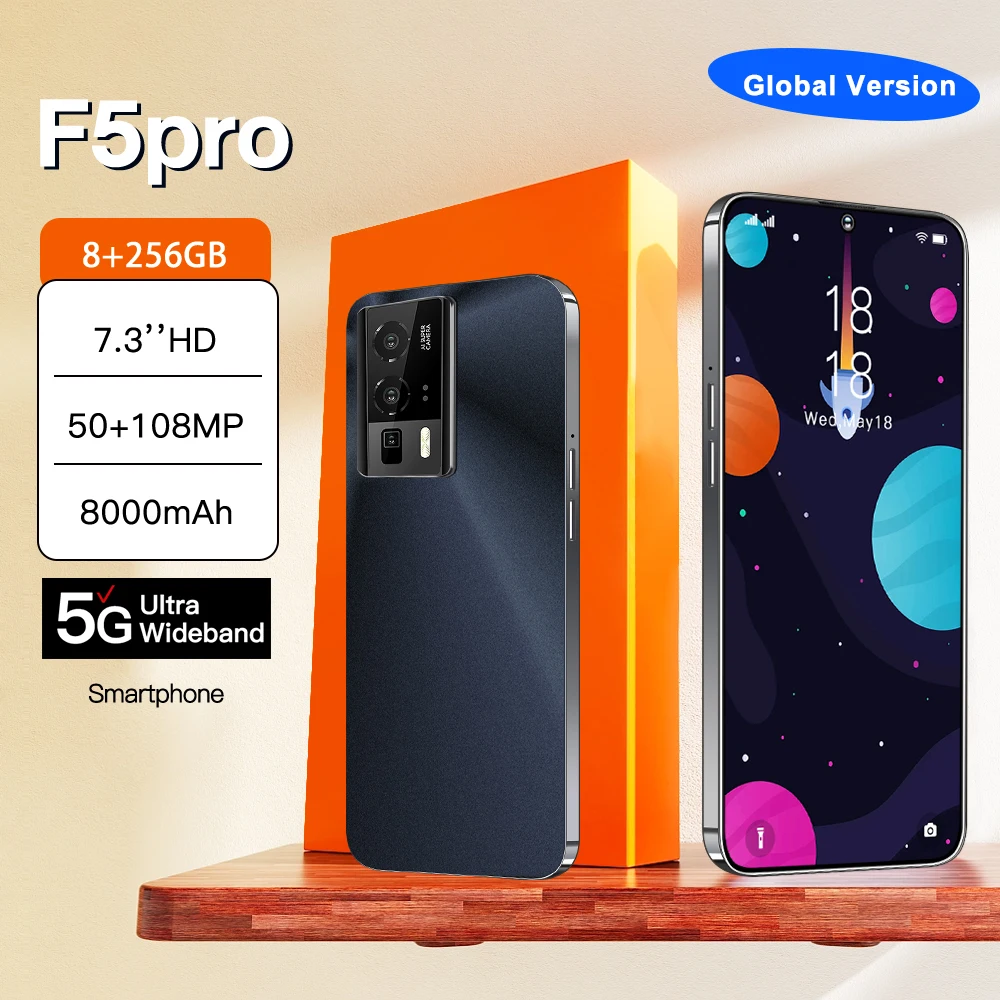 

Смартфон VER F5 Pro, 10 ядер, 8 + 256 ГБ, 7,3 дюйма, Android 13