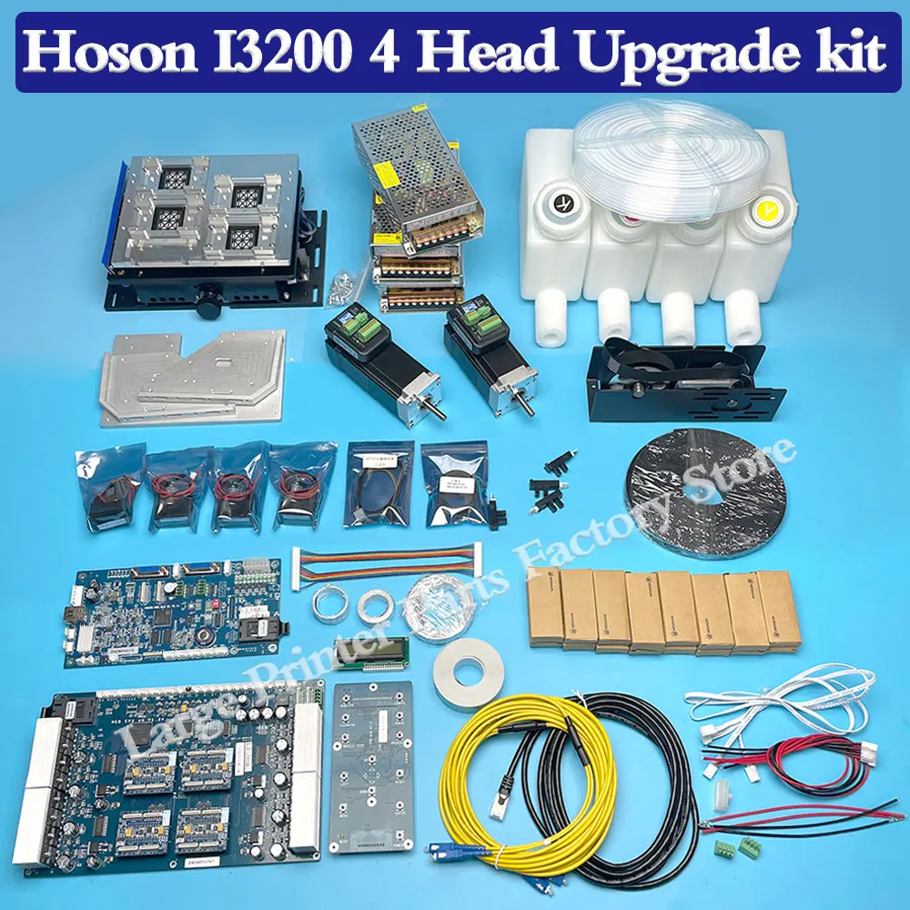Hoson i3200 4 head upgrade kit for Epson dx5/xp600 convert to I3200 4 heads board network version kit for large format printer
Hoson i3200 4 head upgrade kit for Epson dx5/xp600 convert to I3200 4 heads board network version kit for large format printer