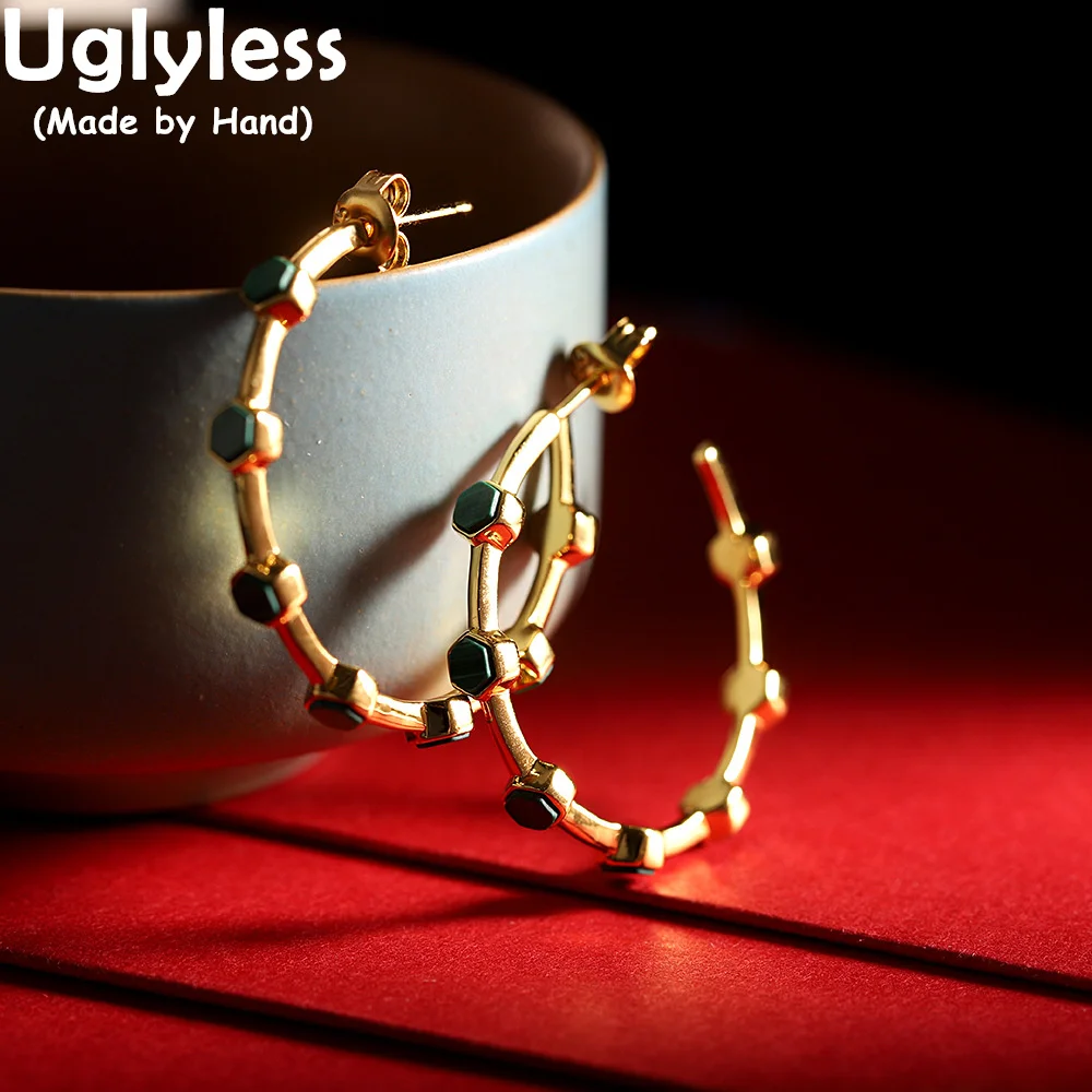 Uglyless Hexagon Natural Malachite Ear Hoops for Women Summer Fashion Earrings 925 Sterling Silver Green Gemstones Brincos Gold
Uglyless Hexagon Natural Malachite Ear Hoops for Women Summer Fashion Earrings 925 Sterling Silver Green Gemstones Brincos Gold