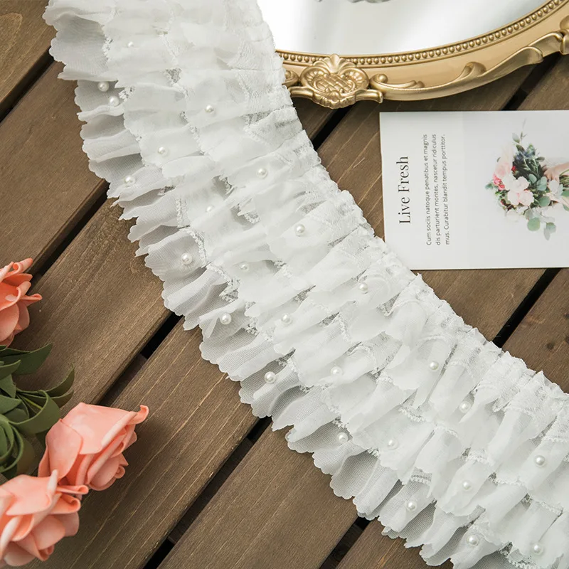 15yards 3layers beaded embroidery lace mesh clothing diy fabric lace trimming ribbon for dresses DIY clothes accessories
15yards 3layers beaded embroidery lace mesh clothing diy fabric lace trimming ribbon for dresses DIY clothes accessories