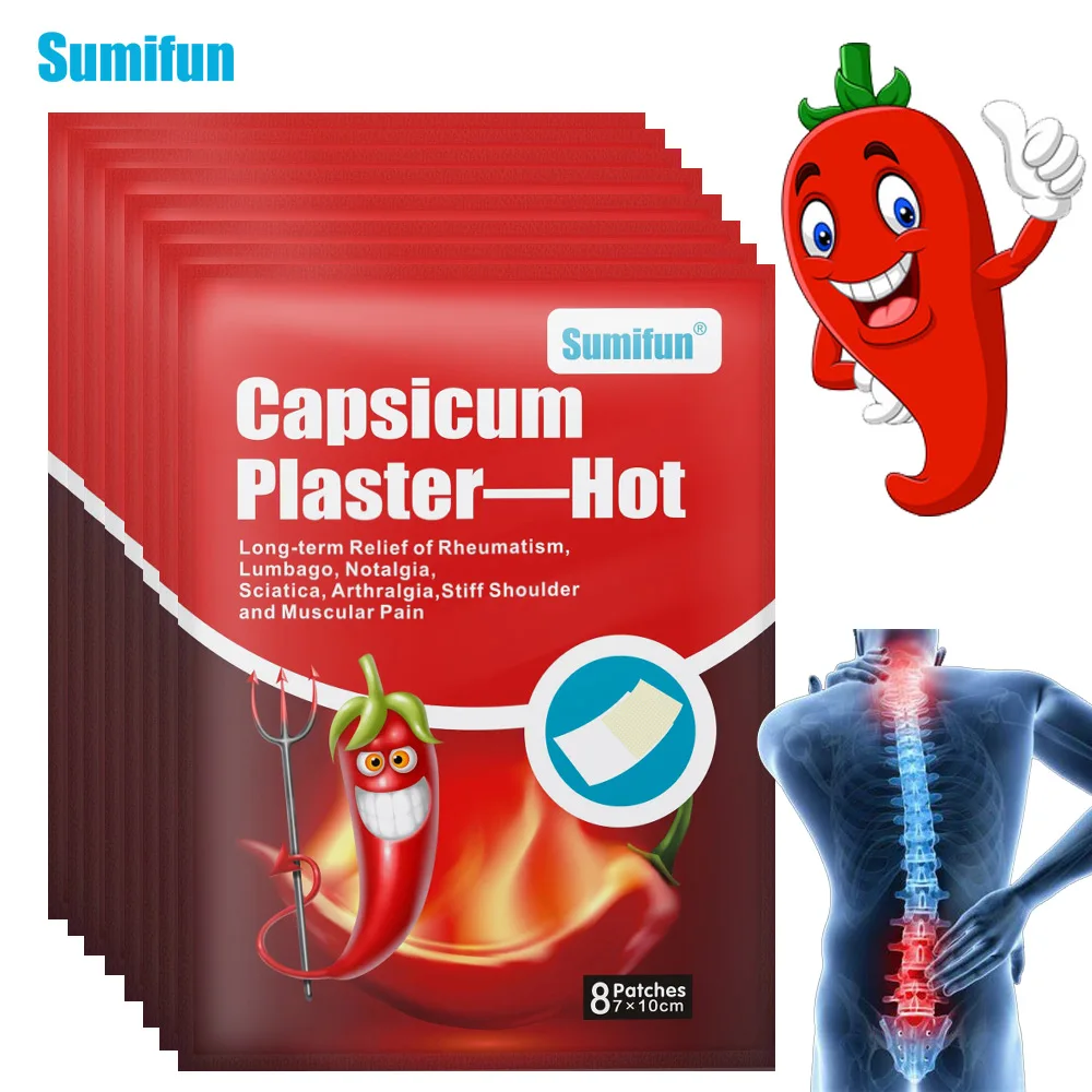 

40-160pcs Hot Pepper Plaster Capsicum Pain Relief Patch Back Neck Shoulder Arthritis Chinese Herbal Joint Ache Medical Sticker