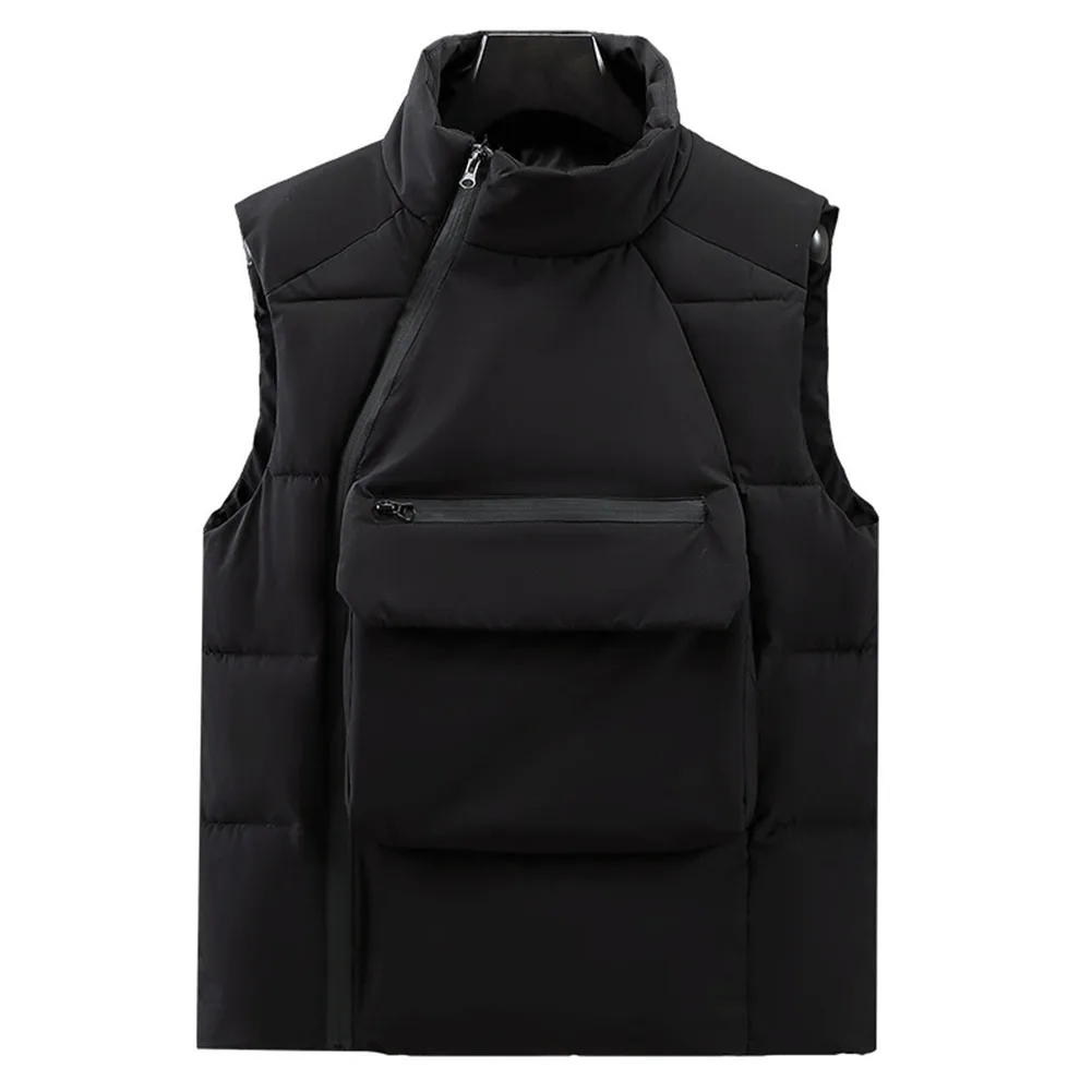 Casual Winter Autumn Man Warm Sleeveless Vest Padded Cotton Zip-Up Stand Collar Big Pocket Waistcoat Vests Coat For Men Clothing
Casual Winter Autumn Man Warm Sleeveless Vest Padded Cotton Zip-Up Stand Collar Big Pocket Waistcoat Vests Coat For Men Clothing