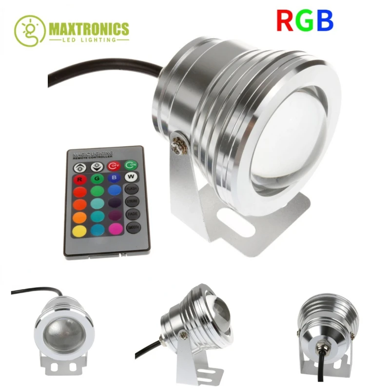 10W 12V RGB LED Underwater Light Waterproof IP68 1000LM Fountain Pool Lamp Lights 16 Color Change + 24key IR Remote Controller
10W 12V RGB LED Underwater Light Waterproof IP68 1000LM Fountain Pool Lamp Lights 16 Color Change + 24key IR Remote Controller
