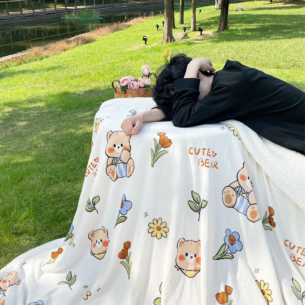 YanYangTian Winter Warm Blanket Double Lamb Blanket Cartoon Comforter Knee Blanket Christmas Camping blanket Sofa Cover 150 200
YanYangTian Winter Warm Blanket Double Lamb Blanket Cartoon Comforter Knee Blanket Christmas Camping blanket Sofa Cover 150 200