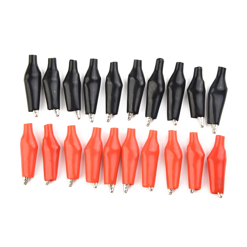 Alligator Clips Set, 20pcs, Red+Black, For Voltage Testers, Lightweight, Teeth, Firmly Fixed, Electrical Engineering
Alligator Clips Set, 20pcs, Red+Black, For Voltage Testers, Lightweight, Teeth, Firmly Fixed, Electrical Engineering