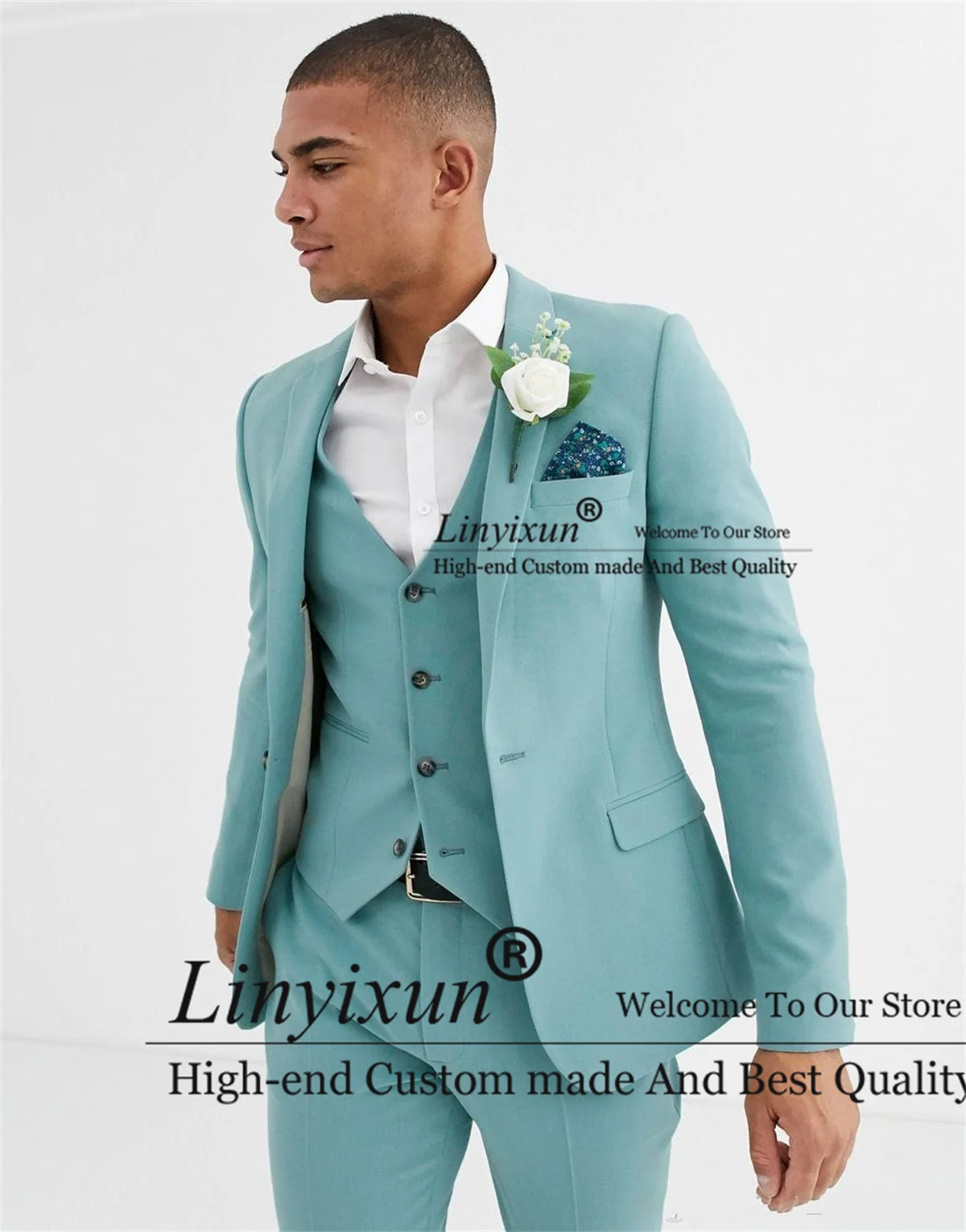 Модные мятно-зеленые мужские костюмы, приталенные пляжные смокинги для шафера, свадебные смокинги для жениха, пиковый отворот, комплект из 3 предметов, мужской блейзер для выпускного вечера
Модные мятно-зеленые мужские костюмы, приталенные пляжные смокинги для шафера, свадебные смокинги для жениха, пиковый отворот, комплект из 3 предметов, мужской блейзер для выпускного вечера