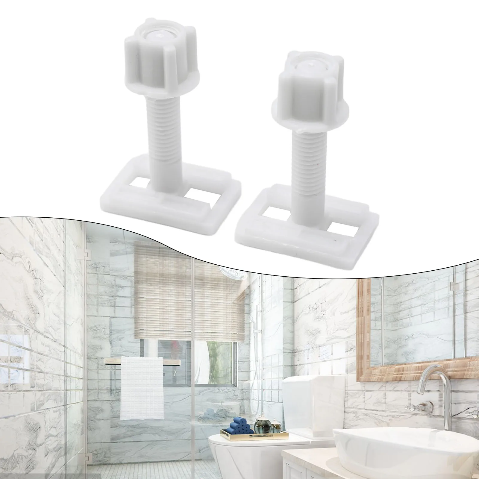 2pcs Toilet Seat White Hinges Full Set Bolts Screws Bathroom Repair Kit Tools Fits For Most Standard Toilet Seats Hinge
2pcs Toilet Seat White Hinges Full Set Bolts Screws Bathroom Repair Kit Tools Fits For Most Standard Toilet Seats Hinge