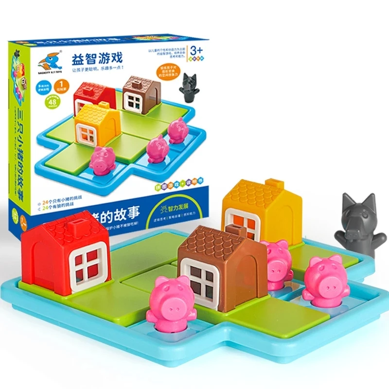 

Smart Puzzle Game Three Little Piggies 48 Levels for Kids Who Love Puzzles Sudoku Rubik's Cube Includes 3D Jigsaw Tangram