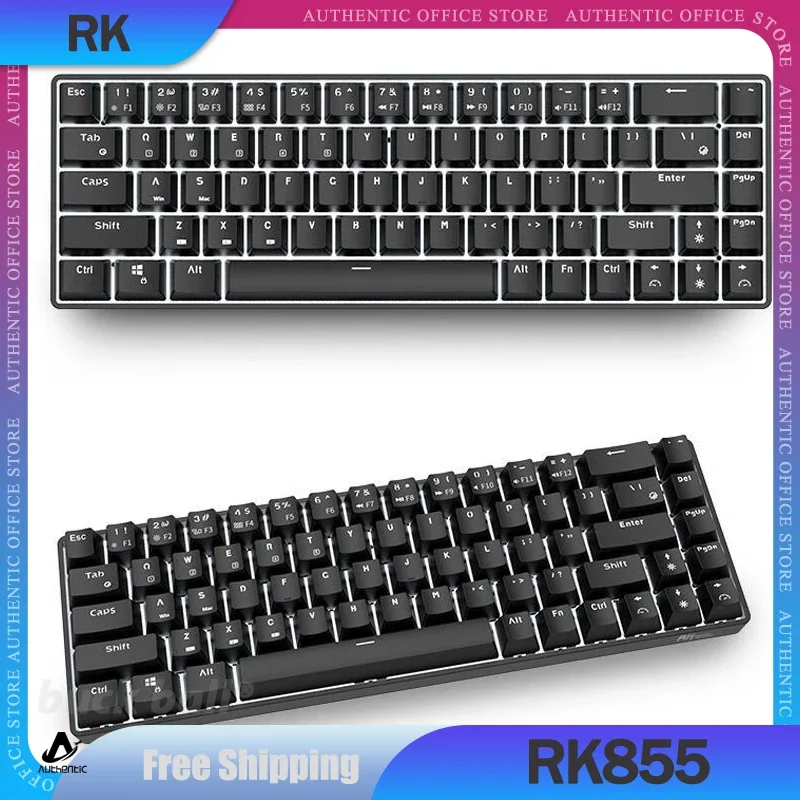 RK RK855 Mechanical Keyboard 2 Mode USB Wireless Bluetooth Keyboard 68 Keys RGB Blacklit Portable Gaming Office Keyboards Gifts
RK RK855 Mechanical Keyboard 2 Mode USB Wireless Bluetooth Keyboard 68 Keys RGB Blacklit Portable Gaming Office Keyboards Gifts