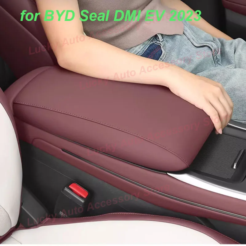 

Car Center Armrest Case Protective Cover for BYD Seal DMI EV 2023 Central Console Leather Cover Interior Accessories