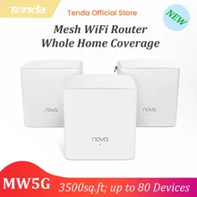 

Tenda Nova MW5G Whole Home Mesh WiFi System Dual Band Gigabit AC1200 Router 3500 Sq.ft 80 Devices APP Global Version Not MW6