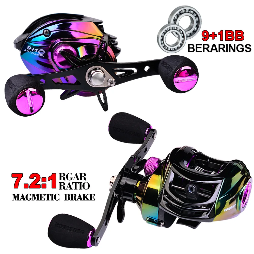 Professional Fishing Reel Baitcasting Fish Reel 10KG Max Drag 9+1 BB 7.2:1 High Speed Gear Ratio Bass Carp Fishing Feeder Wheel
Professional Fishing Reel Baitcasting Fish Reel 10KG Max Drag 9+1 BB 7.2:1 High Speed Gear Ratio Bass Carp Fishing Feeder Wheel