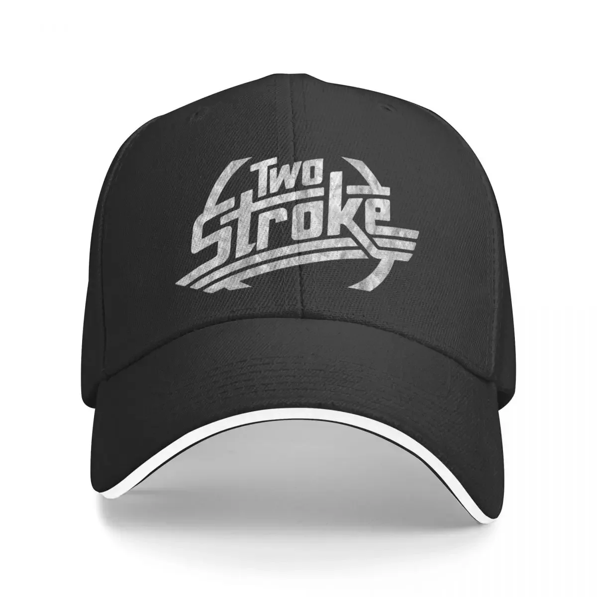

Distressed 2-Stroke Graphic Logo Baseball Cap custom Hat Big Size Hat derby hat Caps Women Men's